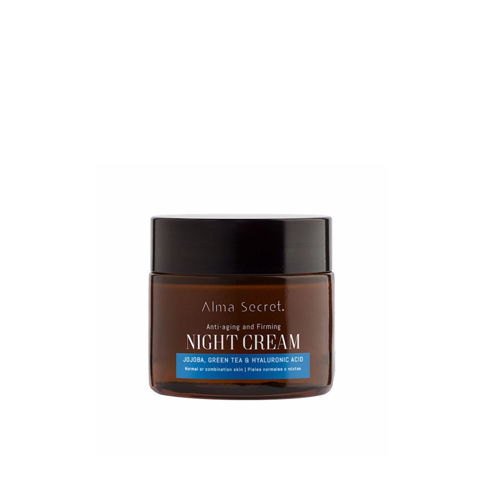 Alma Secret Straffende Anti-Aging Nachtcreme Jojoba, Grüner Tee & Hyaluronsäure 50ml: Produktbild