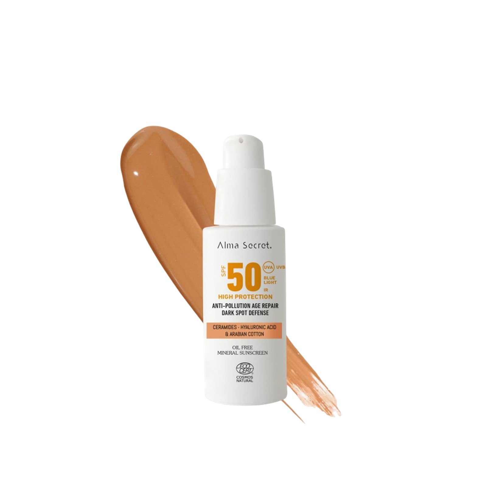 Alma Secret Sonnencreme für das Gesicht SPF50 Golden 50ml: Produktbild