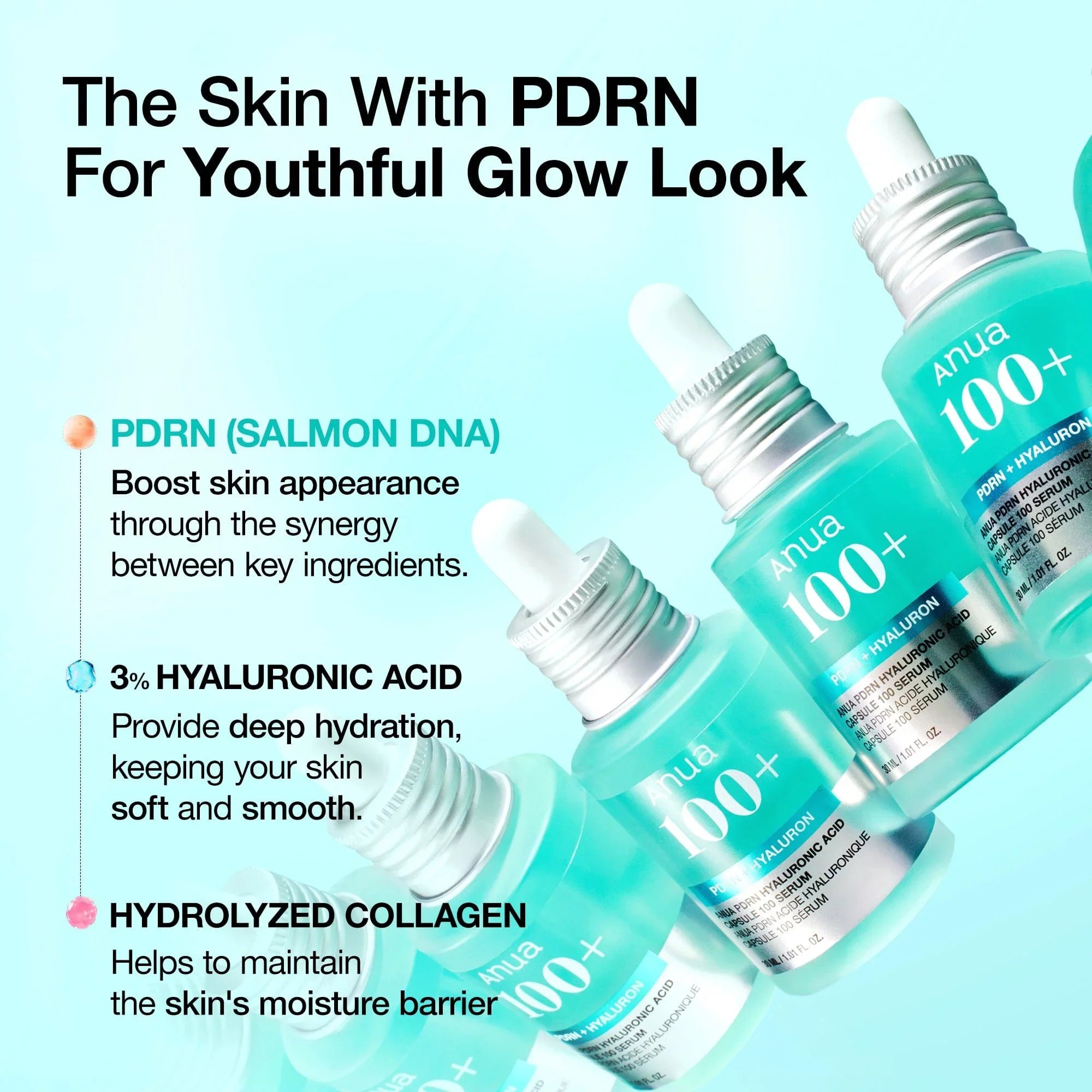 Anua PDRN Hyaluronic Acid Capsule 100 Serum 30ml Singapore
