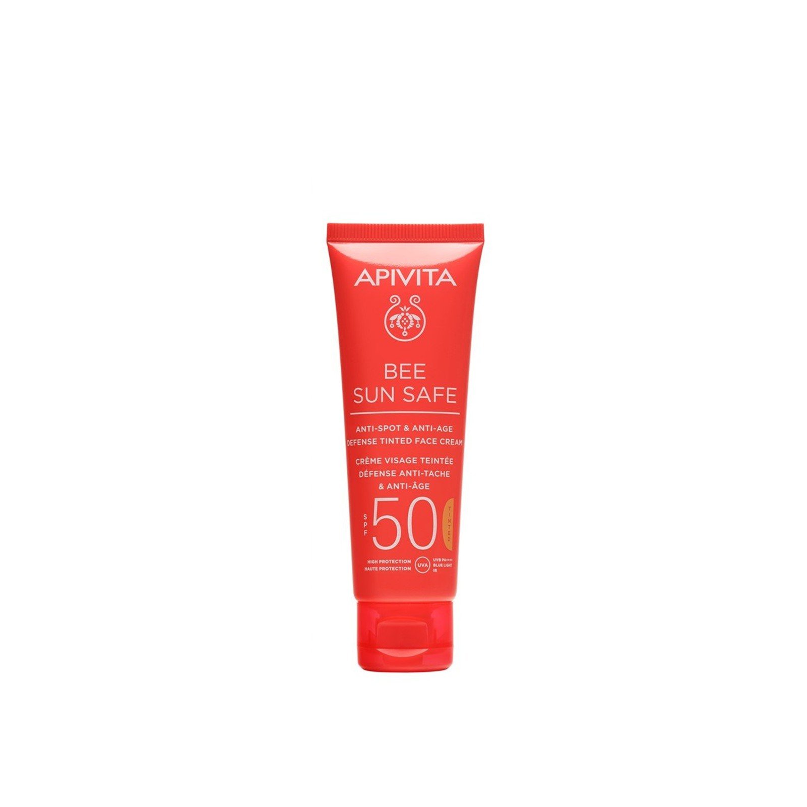 APIVITA Bee Sun Safe Getönte Gesichtscreme Anti-Flecken & Anti-Aging SPF50 50ml: Produktbild