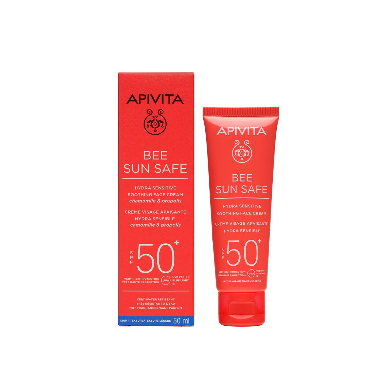 APIVITA Bee Sun Safe Hydra Sensitive Beruhigende Gesichtscreme SPF50+ 50ml: Produktbild