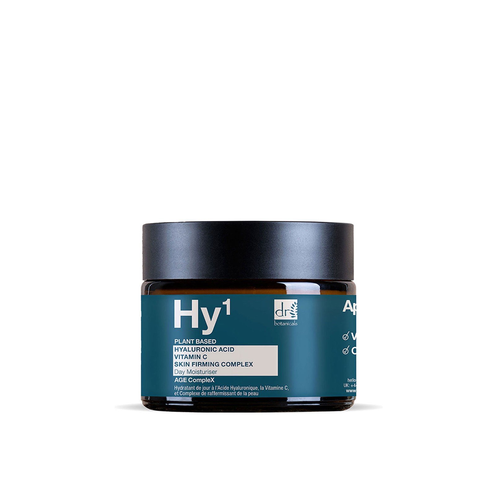 Dr. Botanicals Hy1 Hyaluronsäure, Vitamin C Hautstraffender Komplex Feuchtigkeitspflege Tag 60ml: Produktbild