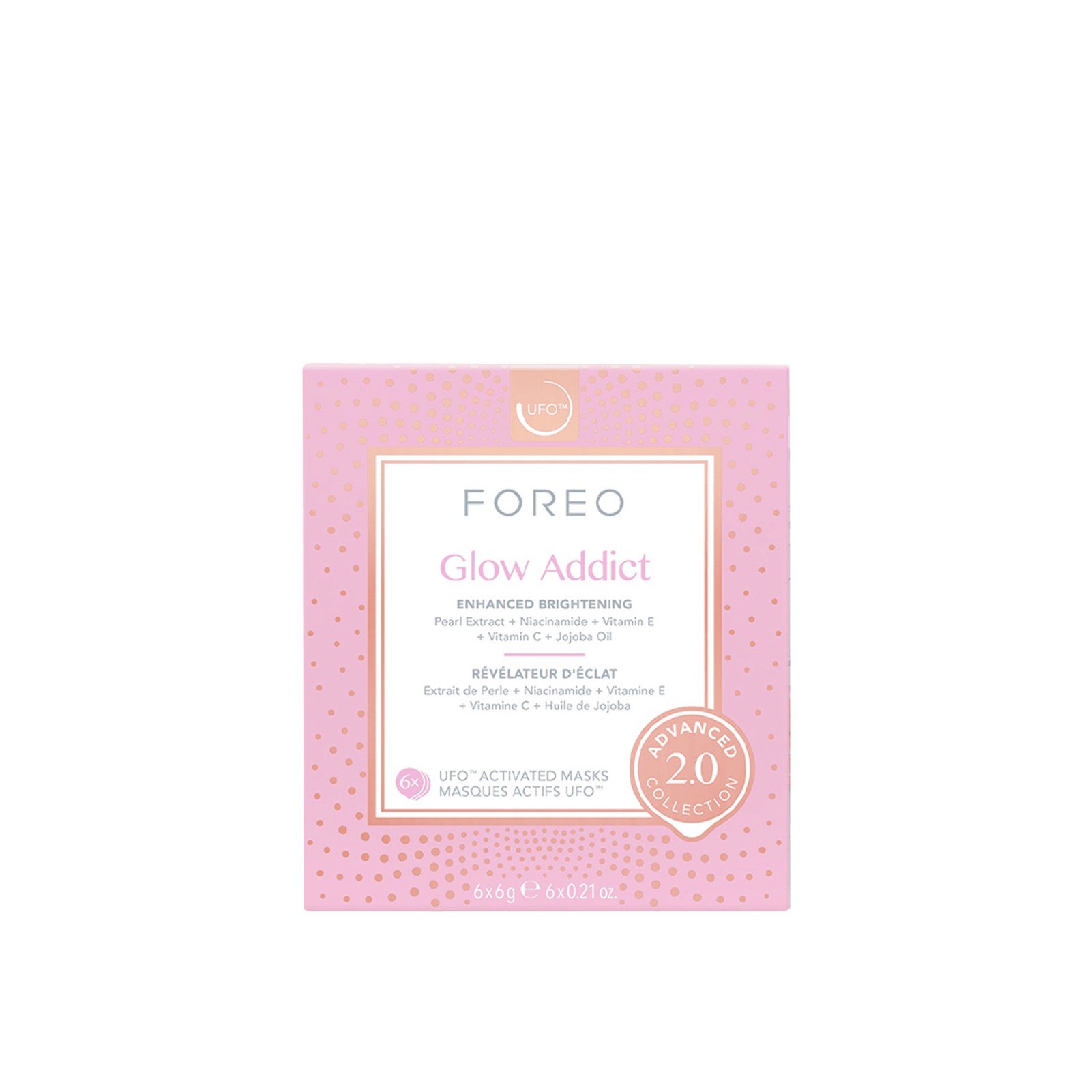 FOREO UFO™ Aktivierte Gesichtsmaske Glow Addict 2.0 6x6g: Produktbild