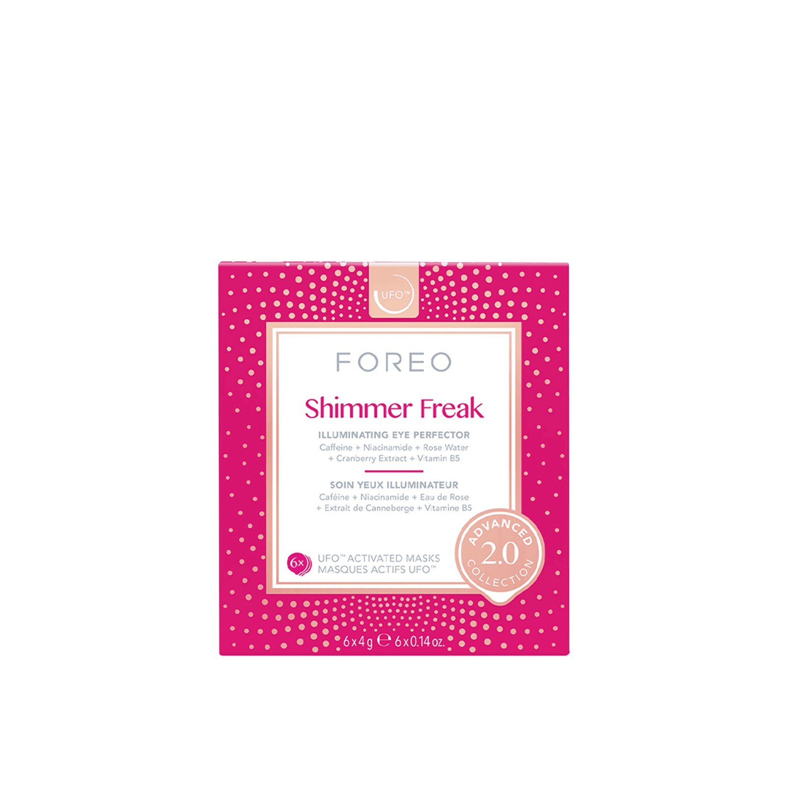 FOREO UFO™ Aktivierte Gesichtsmaske Shimmer Freak 2.0 6x4g: Produktbild