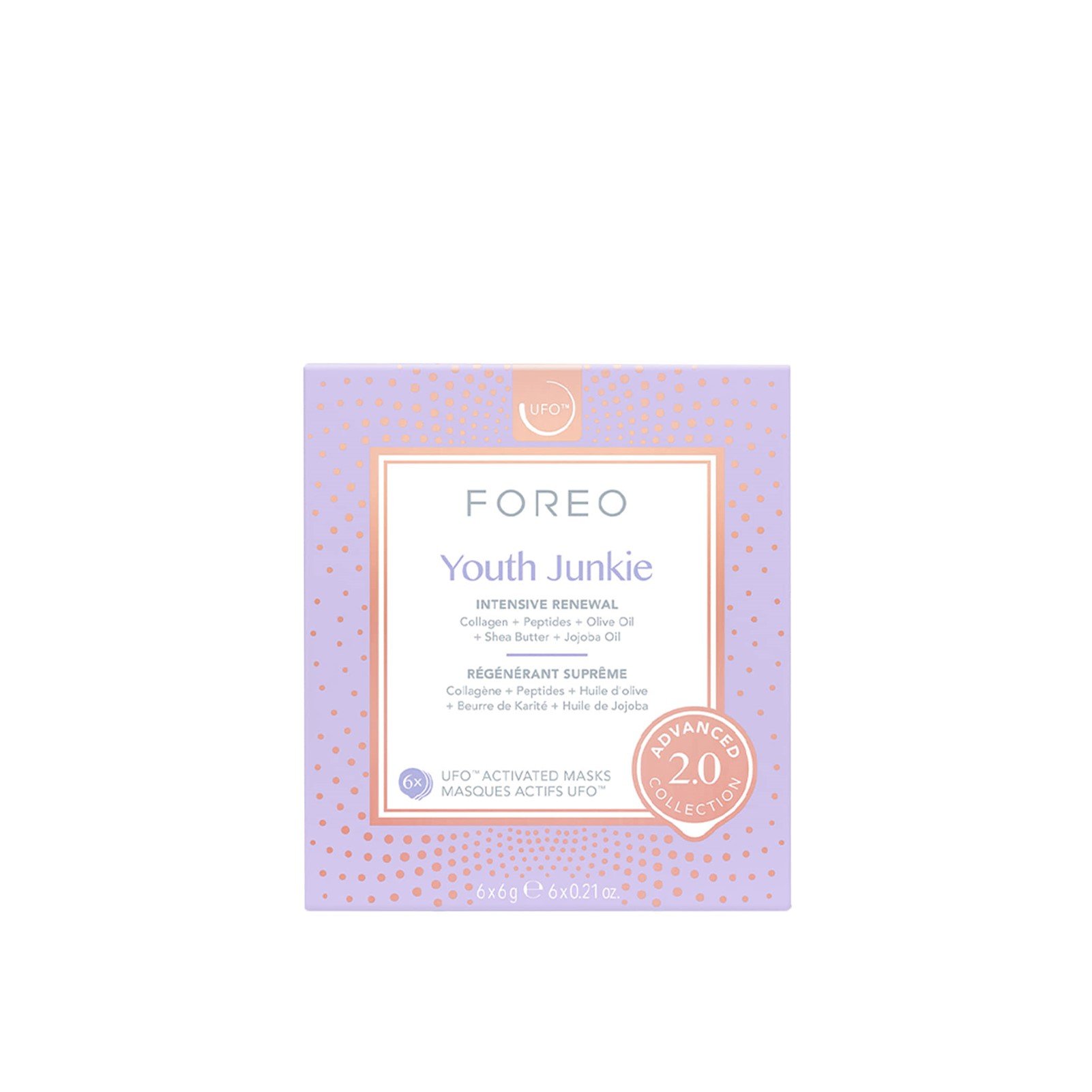 FOREO UFO™ Aktivierte Gesichtsmaske Youth Junkie 2.0 6x6g: product photo