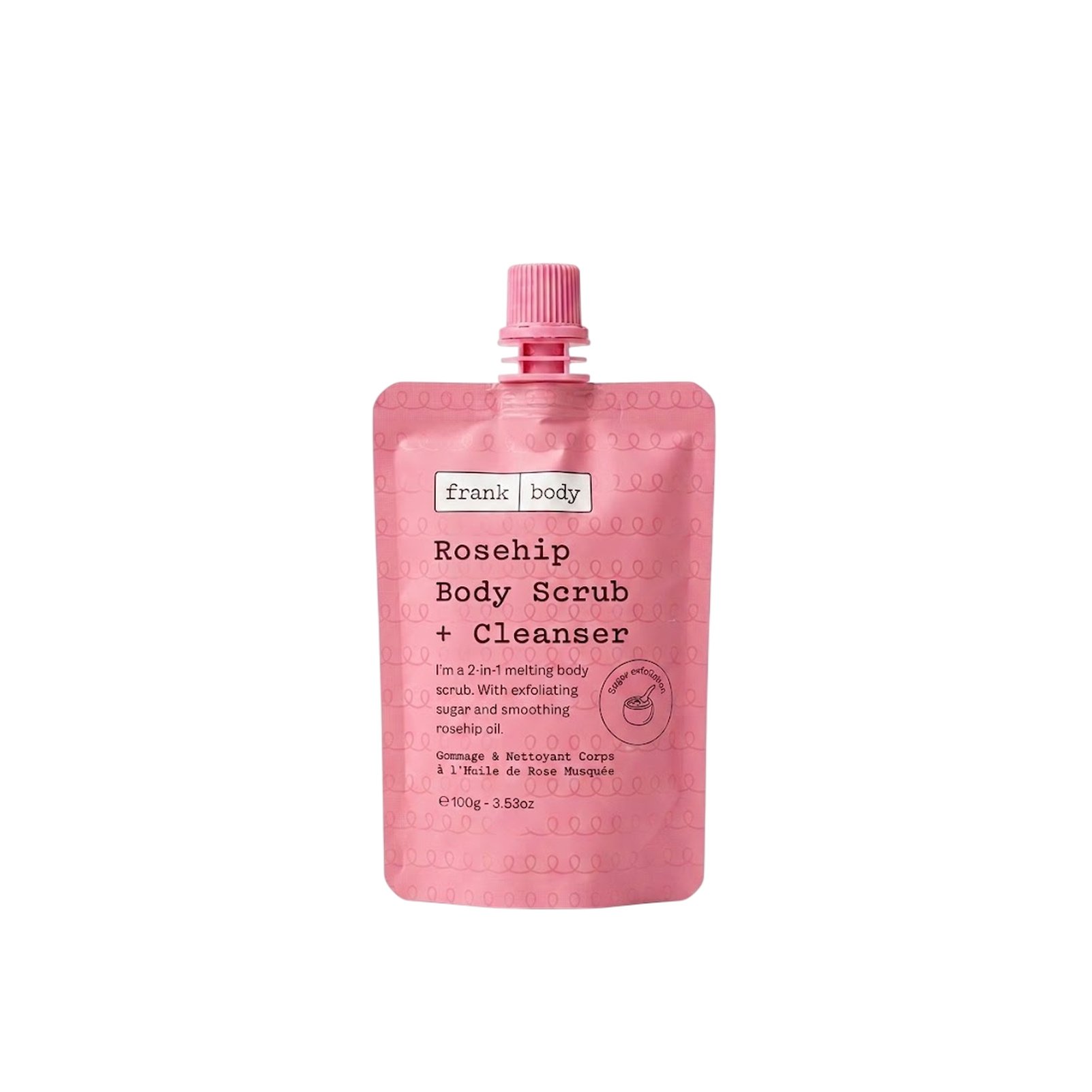 Frank Body Rosehip Body Scrub + Cleanser 100g: product photo