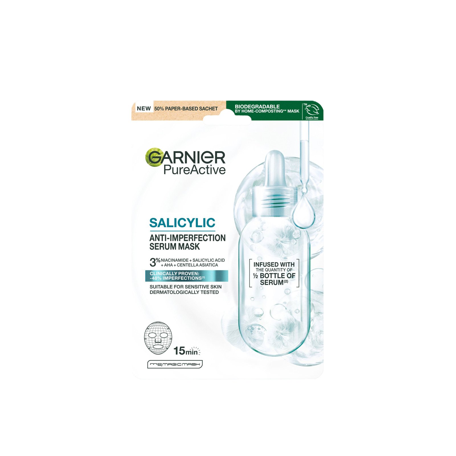 Garnier Pure Active Salicylic Anti-Imperfection Serum Mask x1: product photo