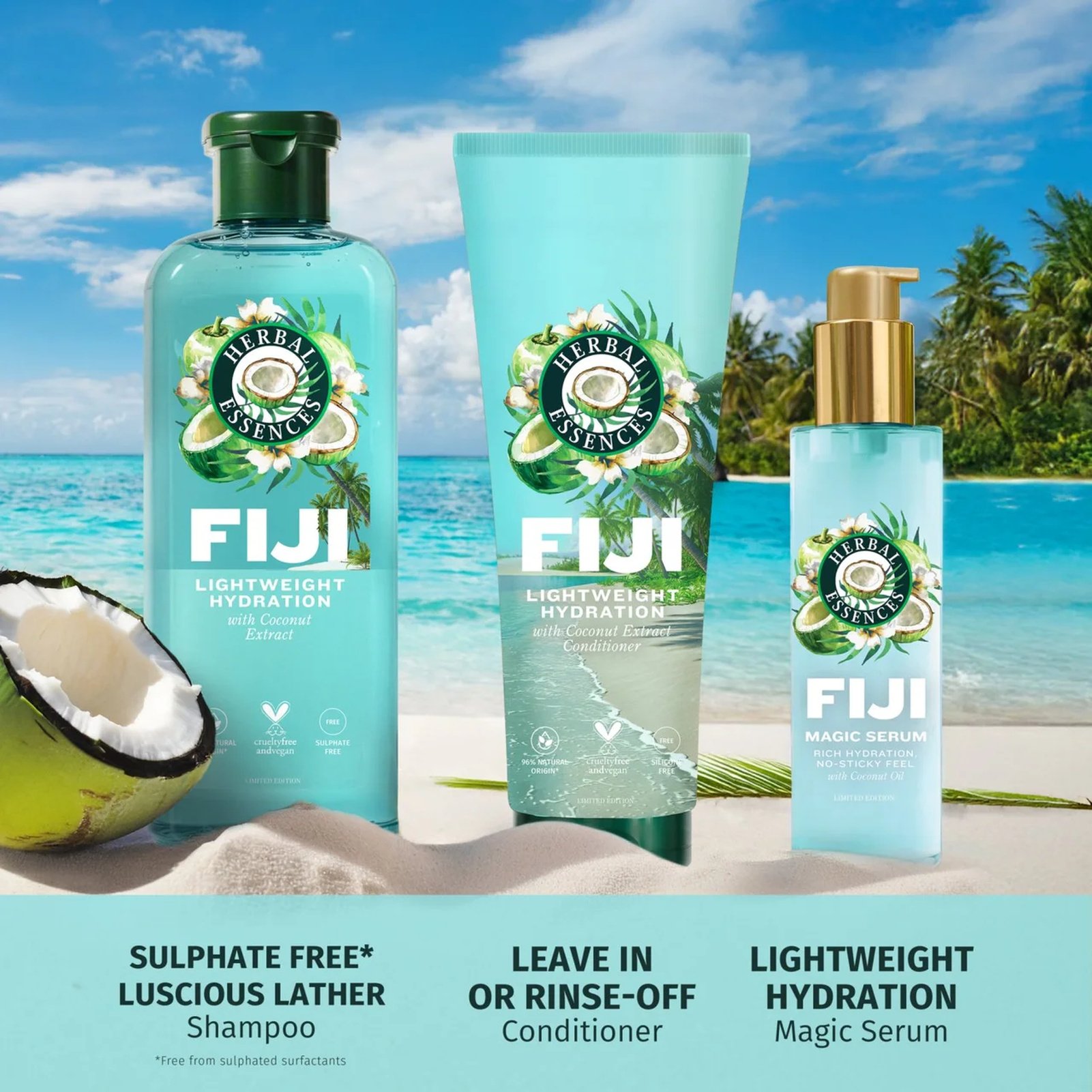 Herbal Essences Fiji Coconut Light Hydration Shampoo 350ml (11.83