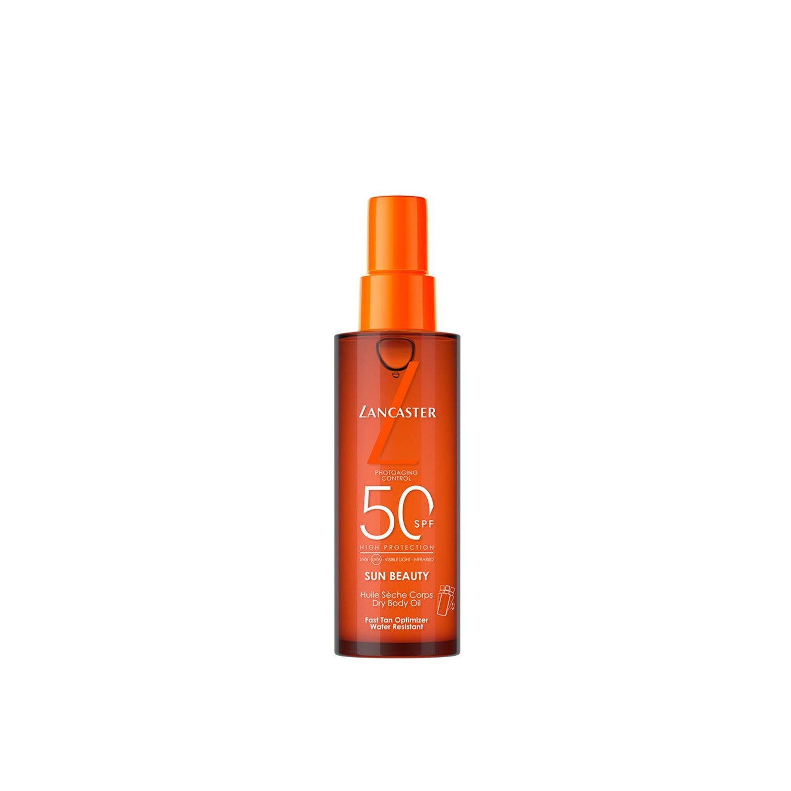 Lancaster Sun Beauty Fast Tan Optimizer Trockenes Körperöl SPF50 150ml: Produktbild