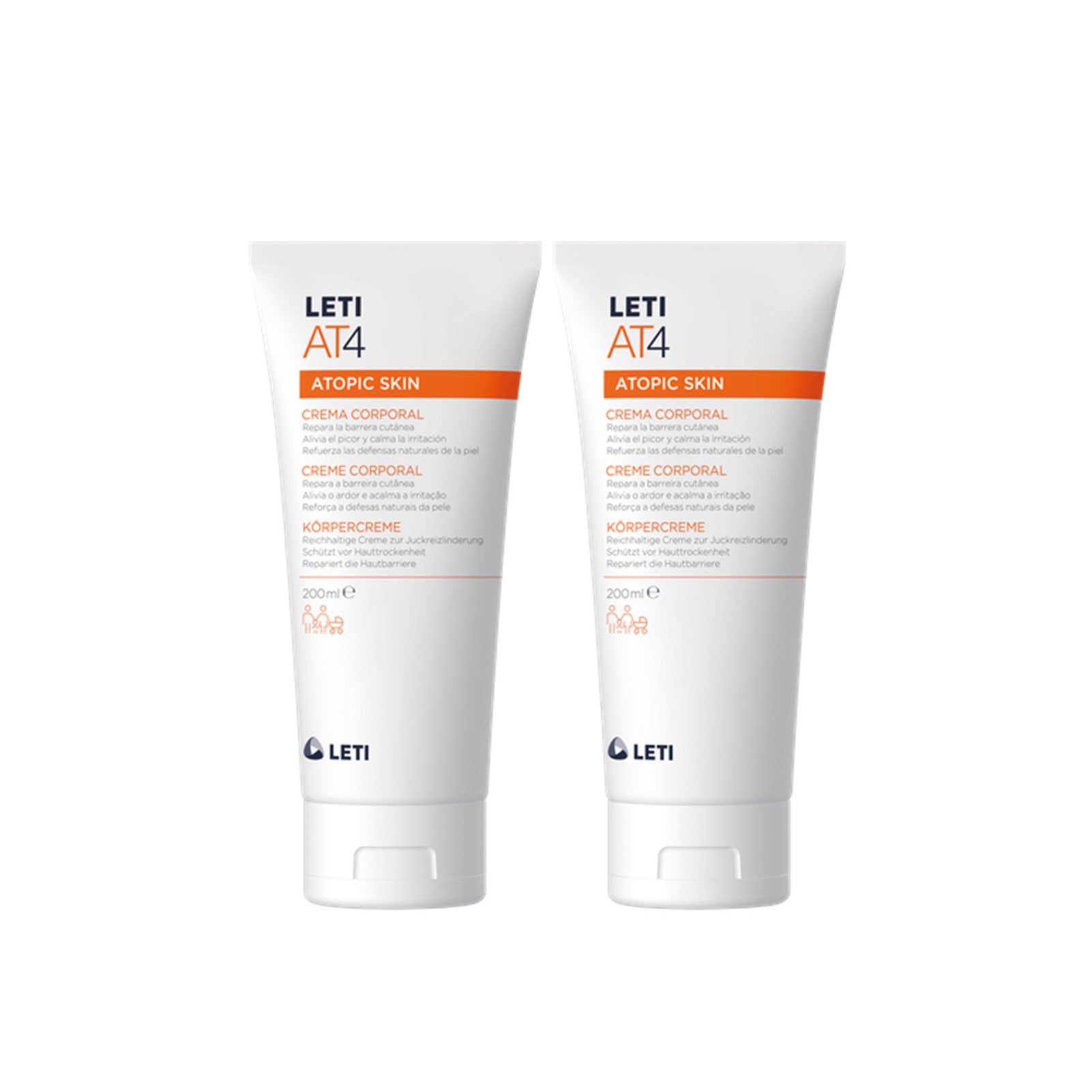 LETI AT4 Körpercreme für Atopische Haut 2x200ml: product photo