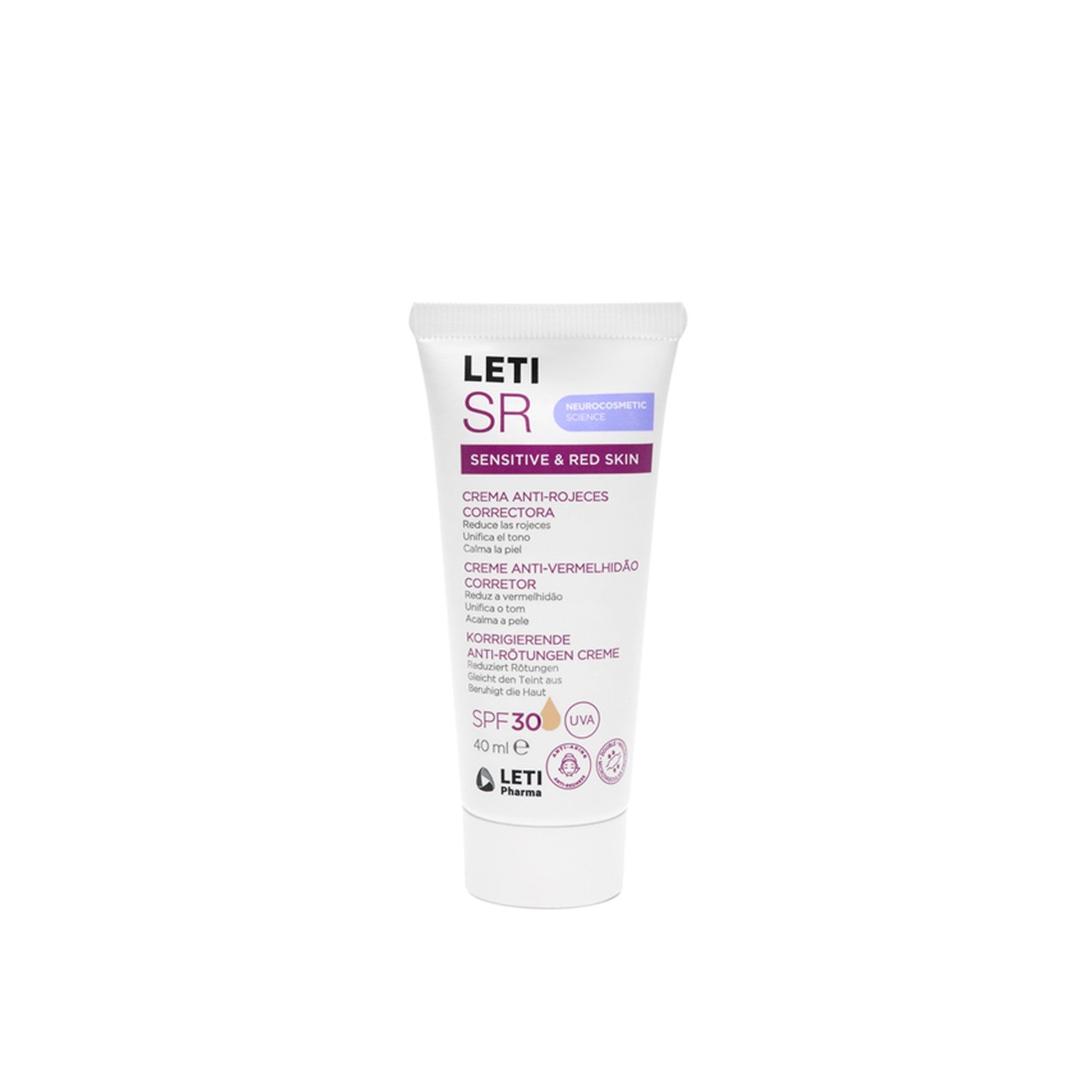 LETI SR Sensitive & Red Skin Anti-Rötungen Creme SPF30 40ml: Produktbild
