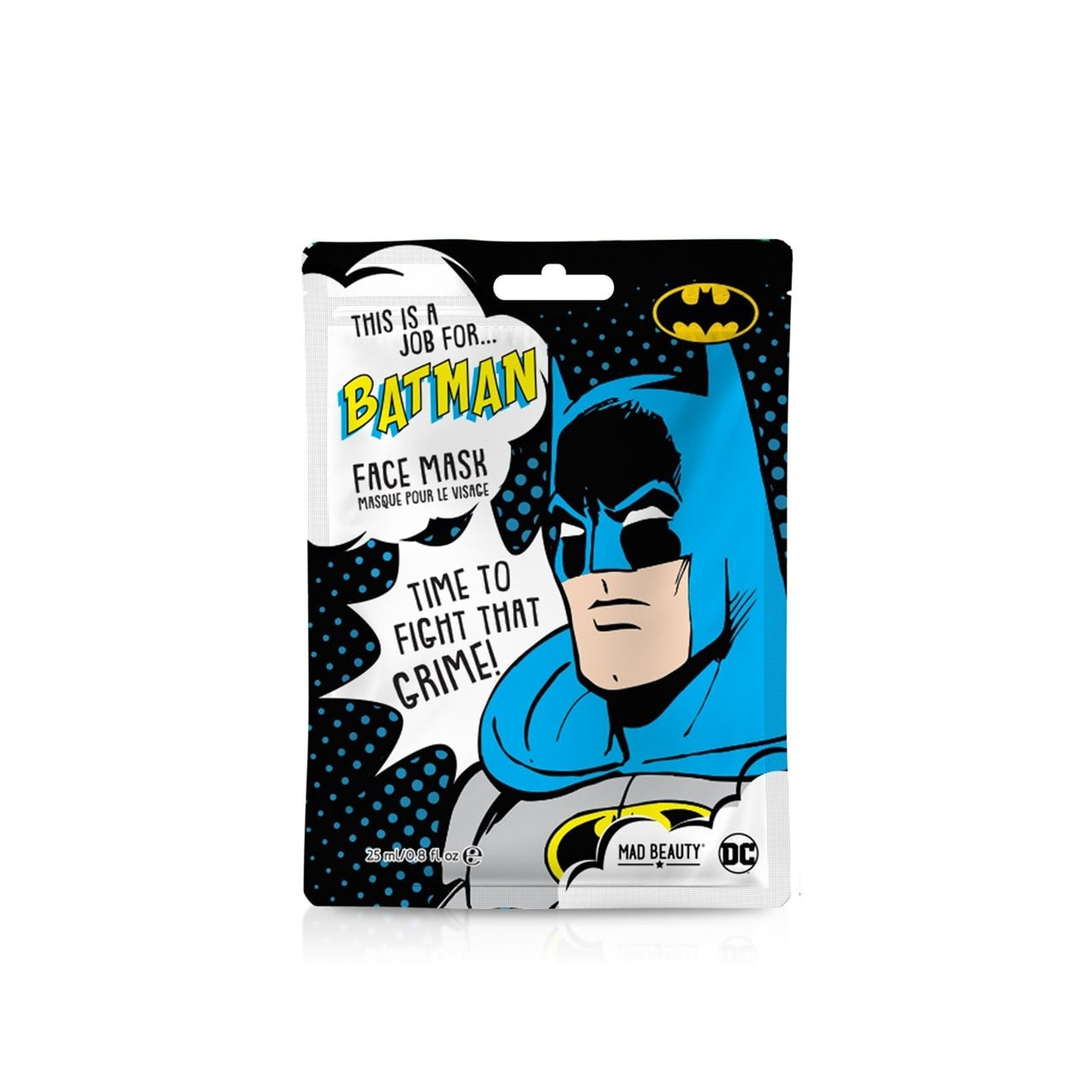 Mad Beauty Batman Schwarztee Tuchmaske für das Gesicht 25ml: Produktbild