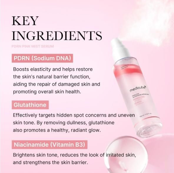 Medicube PDRN Pink Glutathione Serum Mist 100ml (3.38floz)