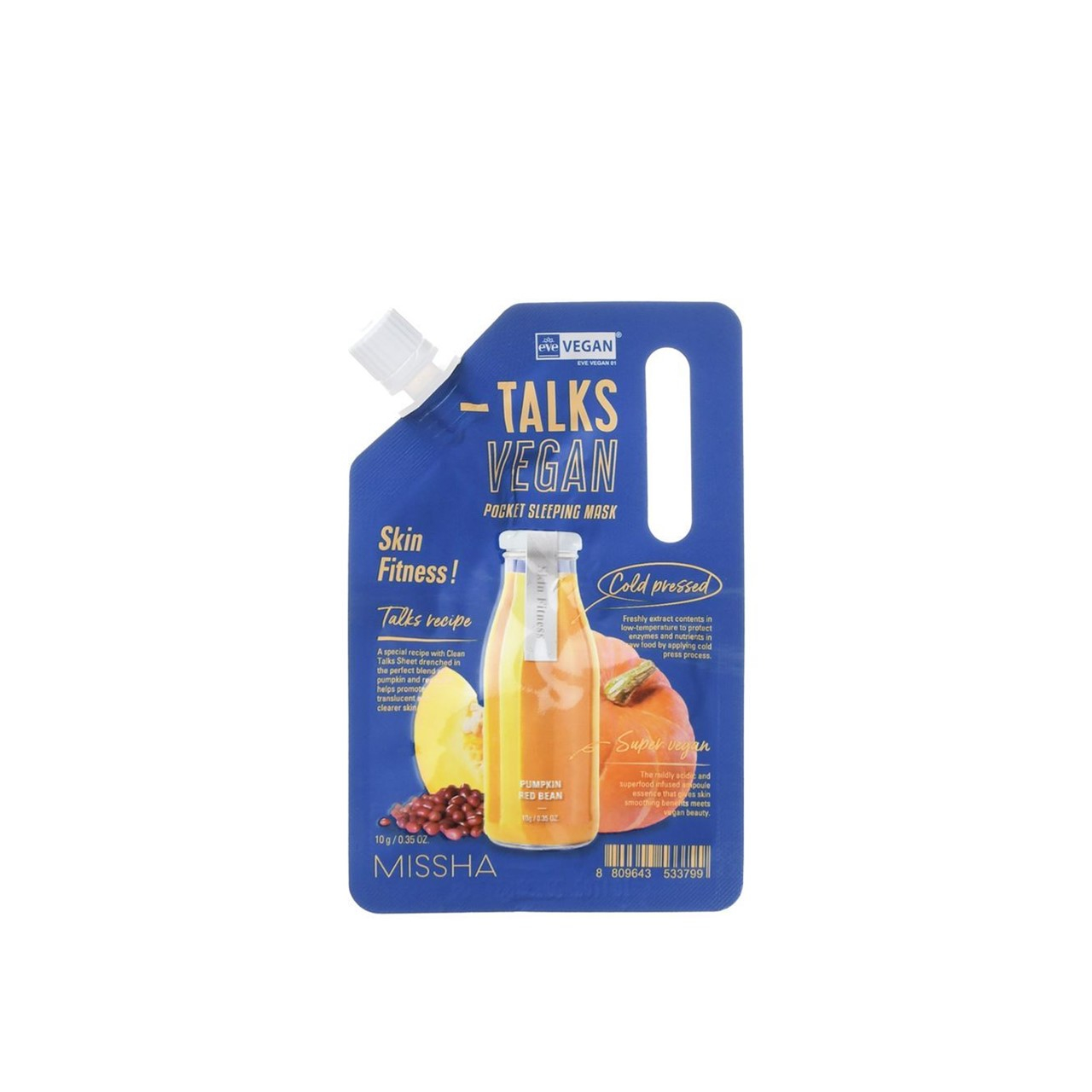 Missha Talks Vegan Pocket Schlafmaske Skin Fitness! 10g: product photo