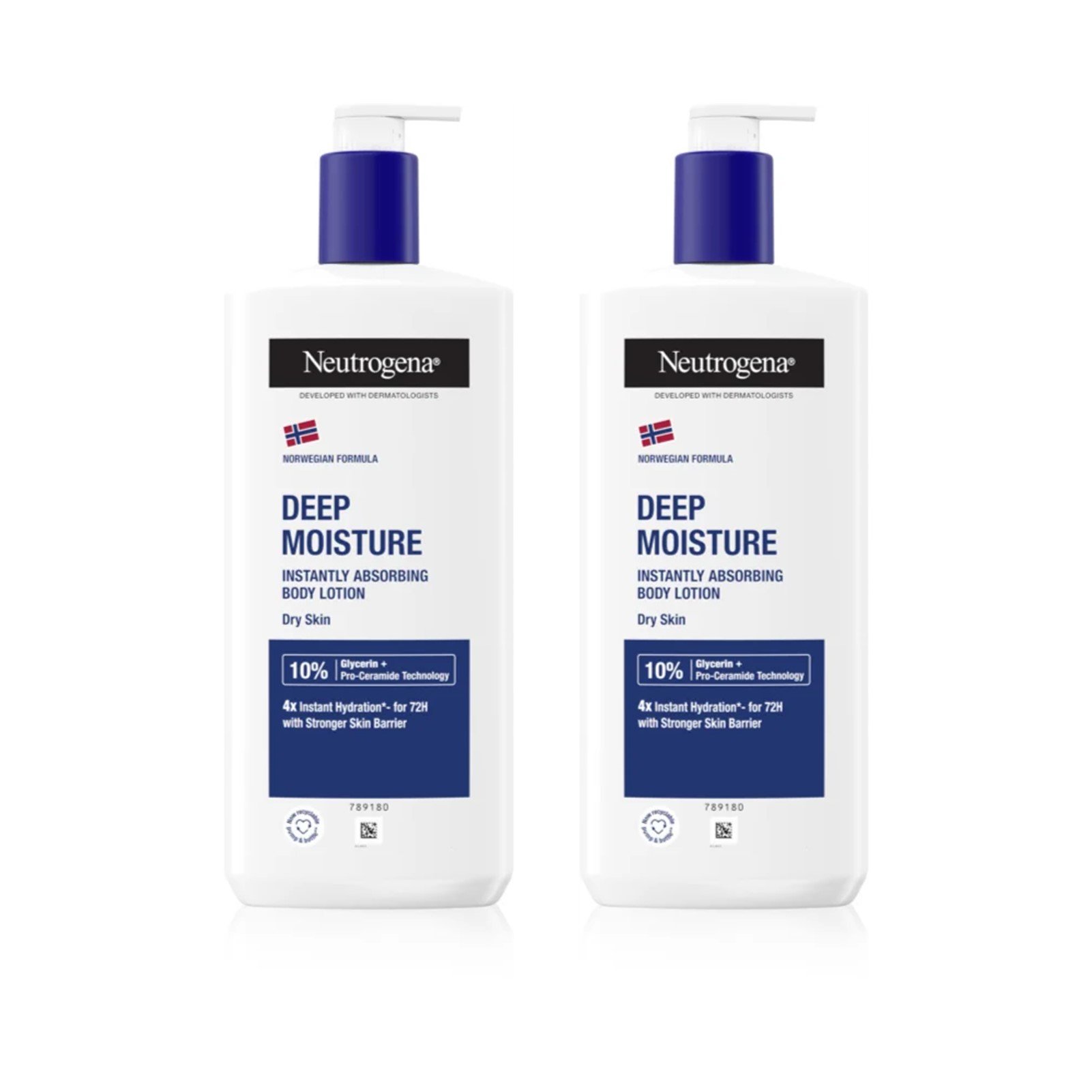 Neutrogena Deep Moisture Body Lotion Trockene Haut 750ml x2: Produktbild
