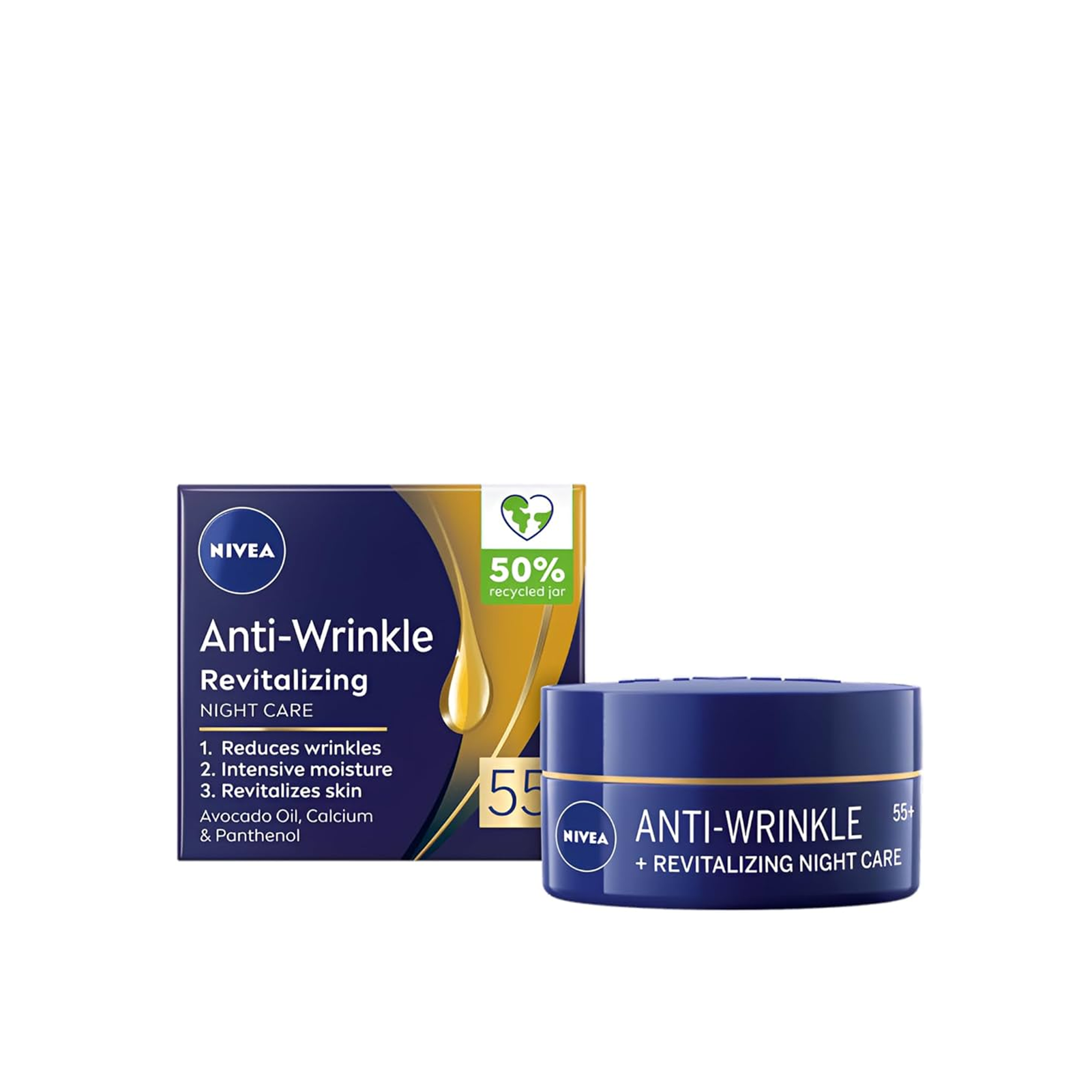 Nivea Anti-Falten Revitalisierende Nachtcreme 55+ 50ml: product photo
