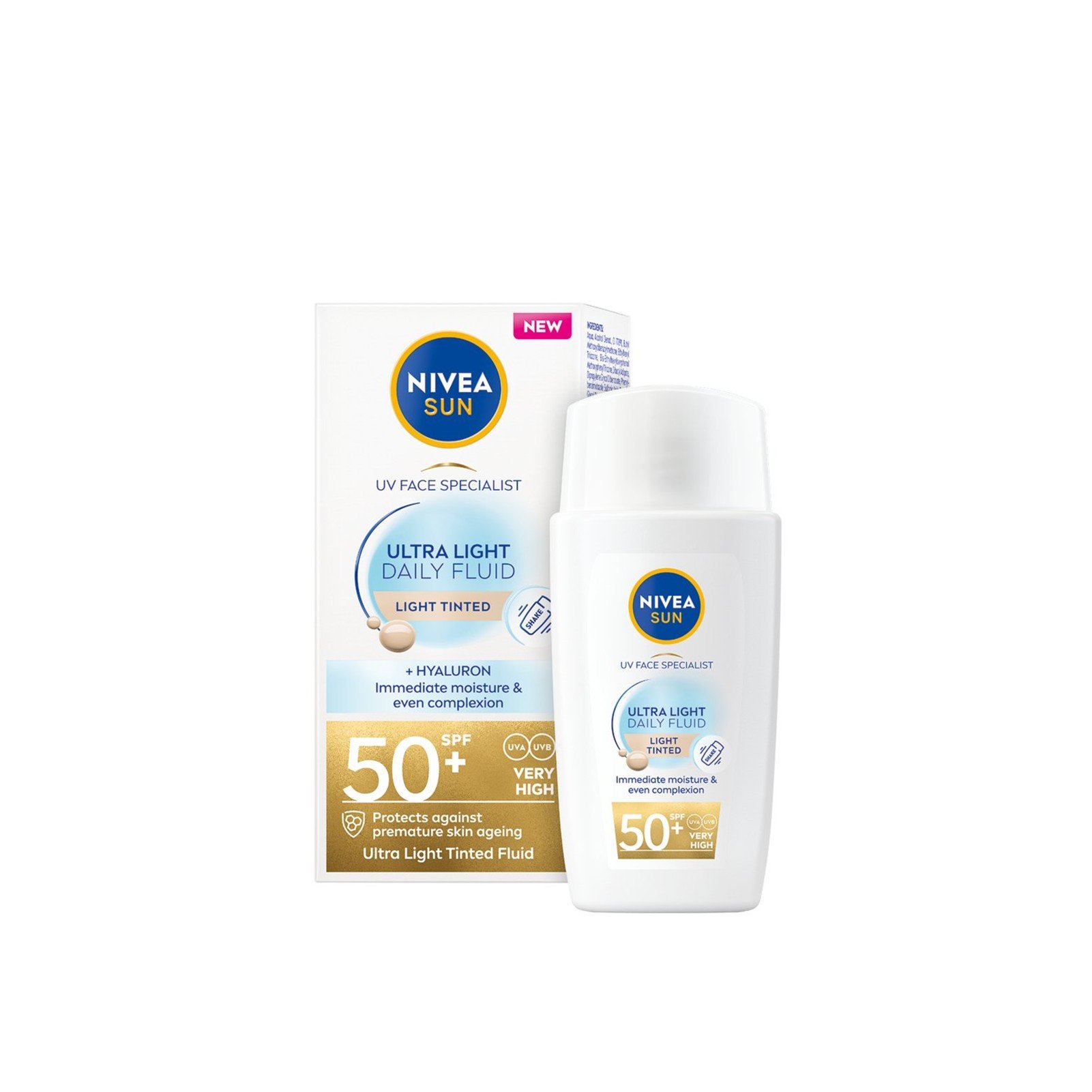 Nivea Sun UV Face Specialist Ultra Leichtes Tägliches Fluid SPF50+ Light 40ml: product photo