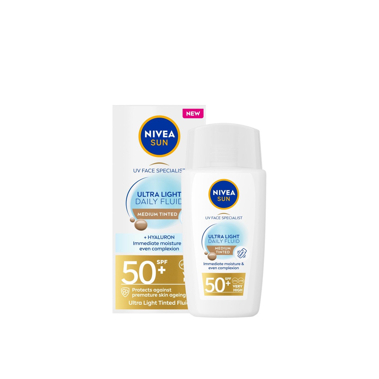 Nivea Sun UV Face Specialist Ultraleichtes Tagesfluid LSF50+ Medium 40ml: Produktbild