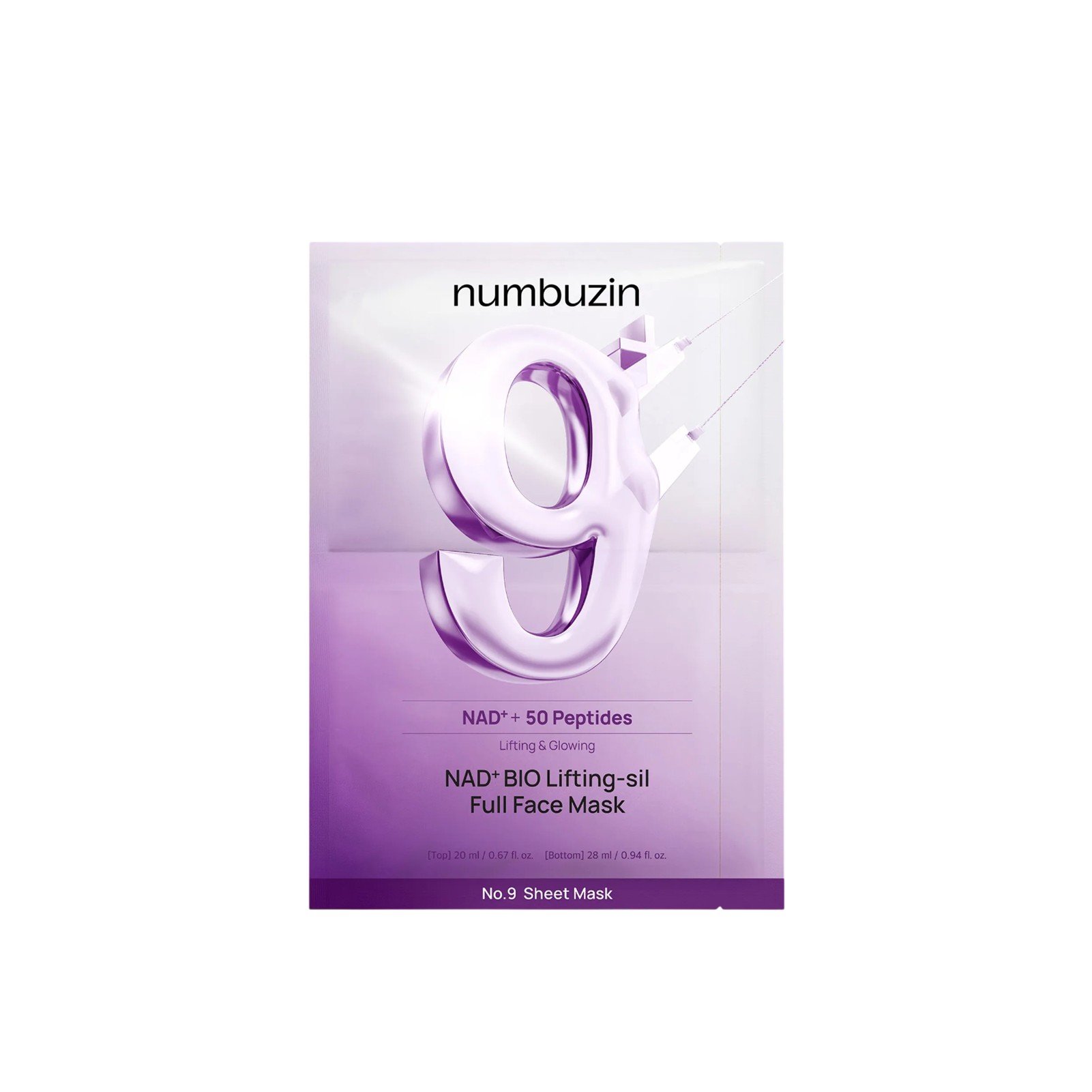 Numbuzin No.9 NAD+ BIO Lifting-sil Vollgesichtsmaske x1: product photo