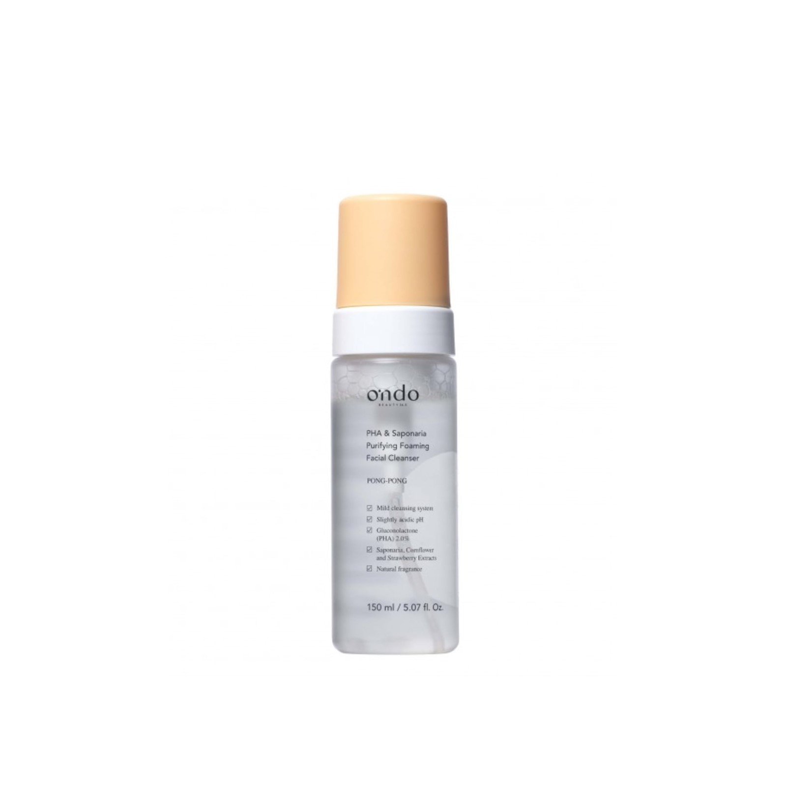 Ondo Beauty 36.5 PHA & Saponaria Klärendes Reinigungsschaum Für Das Gesicht 150ml: Produktbild