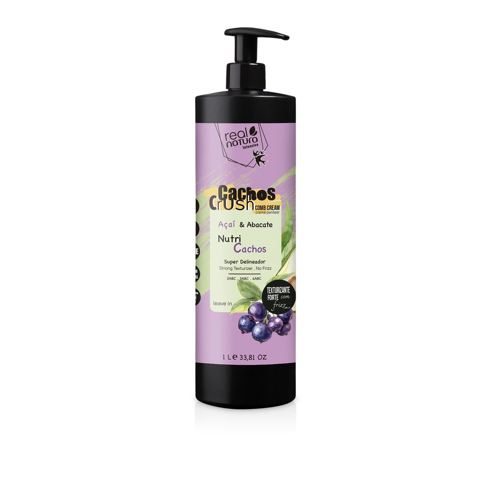 Real Natura Cachos Crush Acai & Avocado Kämmcreme 1L: Produktbild