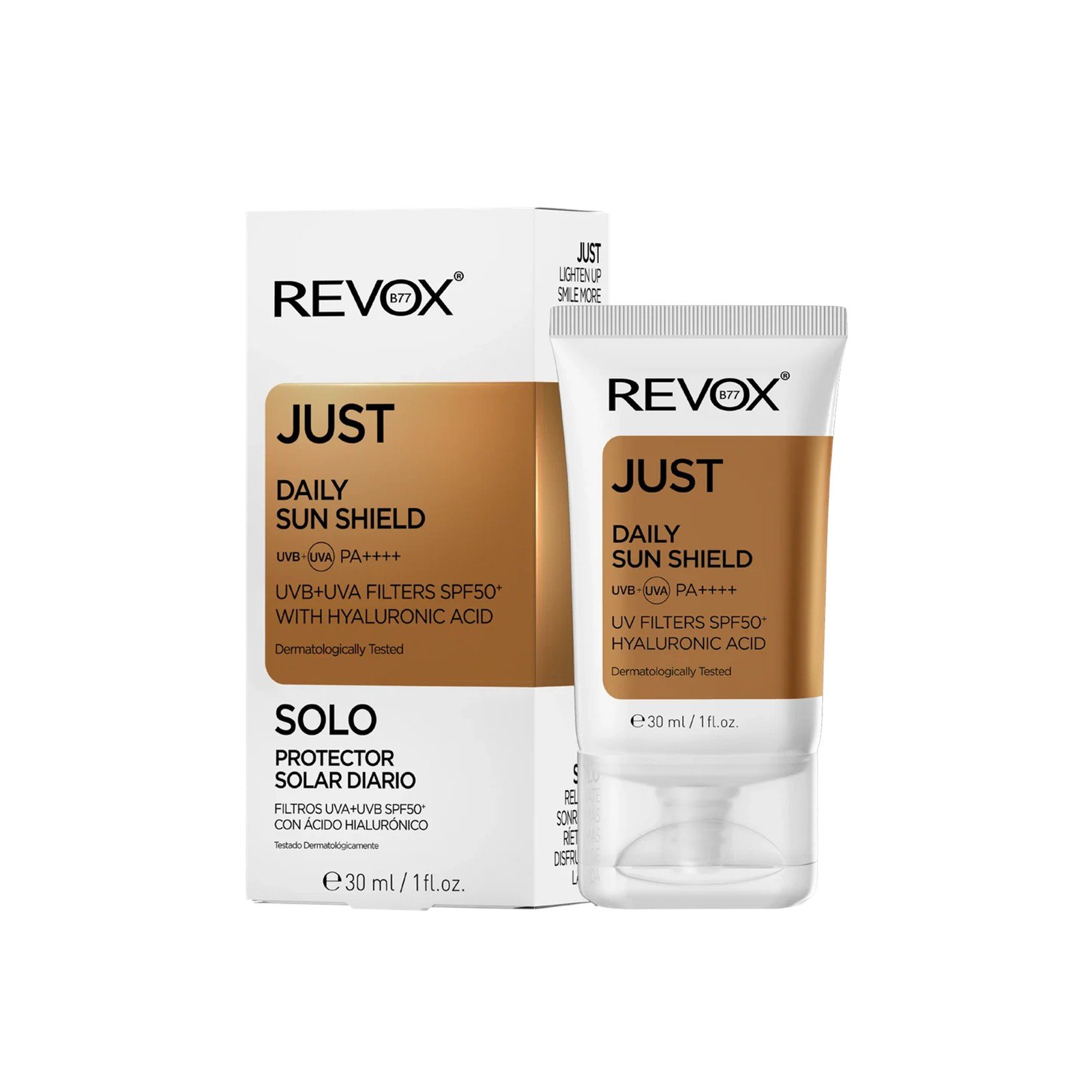 Revox B77 Just Daily Sun Shield Sonnenschutz mit Hyaluronsäure SPF50+ 30ml: Produktbild