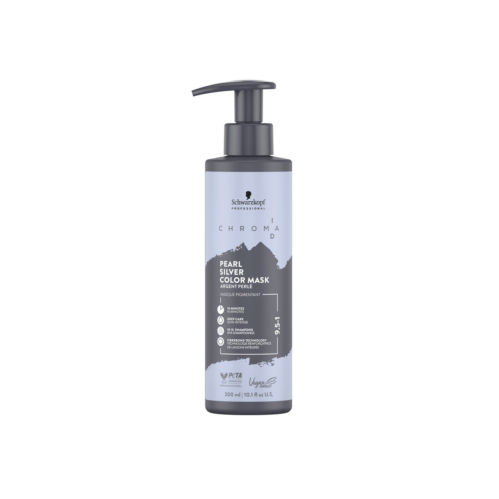 Schwarzkopf-Professional Schwarzkopf Chroma ID Bonding Farbmaske 9.5-1 Pearl Silver 300ml: Produktbild