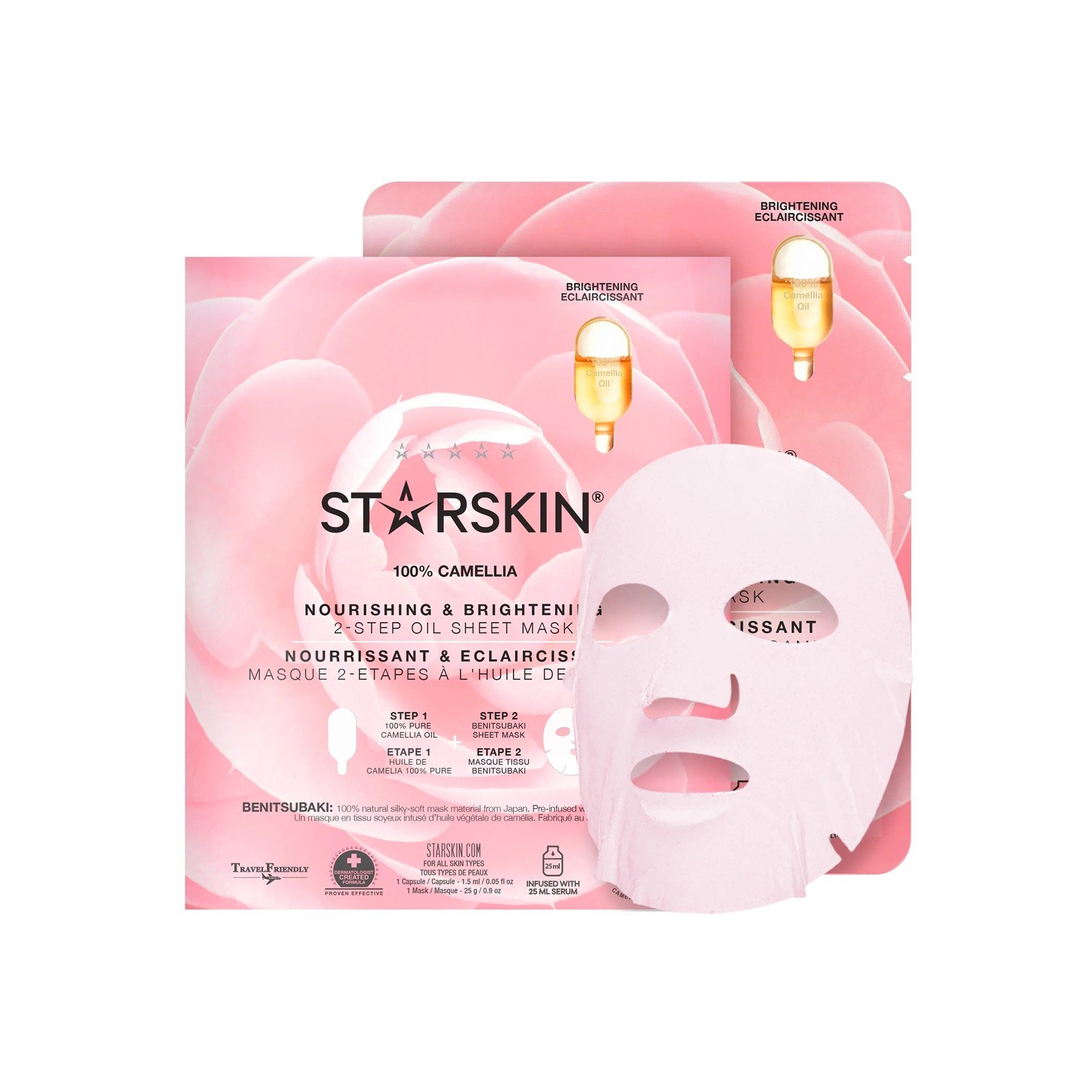 STARSKIN Camellia Nährende & Aufhellende 2-Stufen-Öl-Tuchmaske x1: product photo