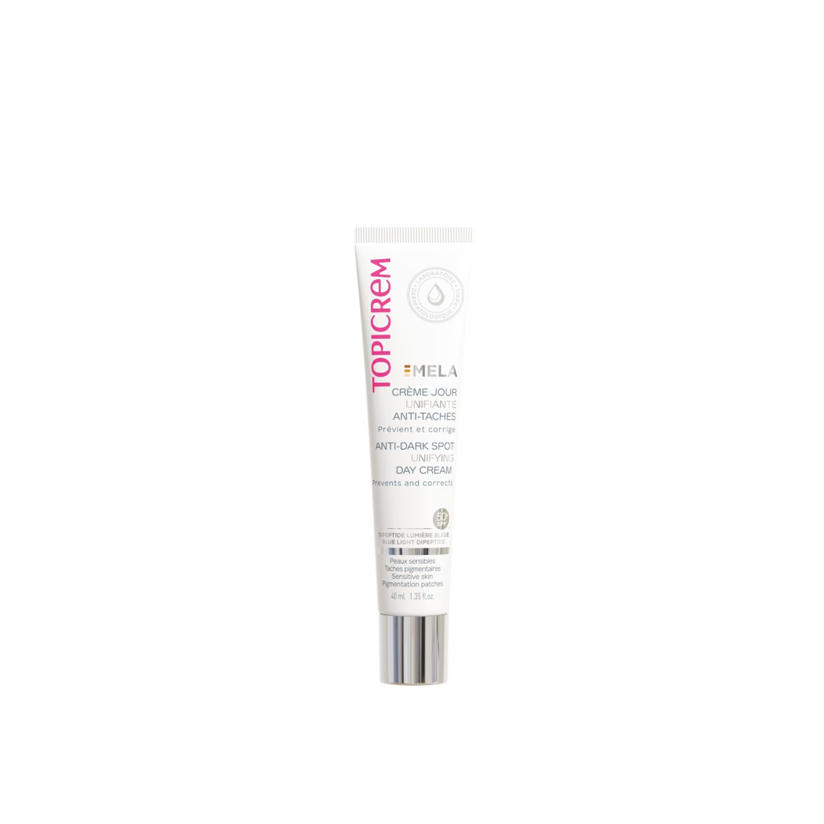 Topicrem MELA Aufhellende Tagescreme gegen dunkle Flecken SPF50+ 40ml: Produktbild
