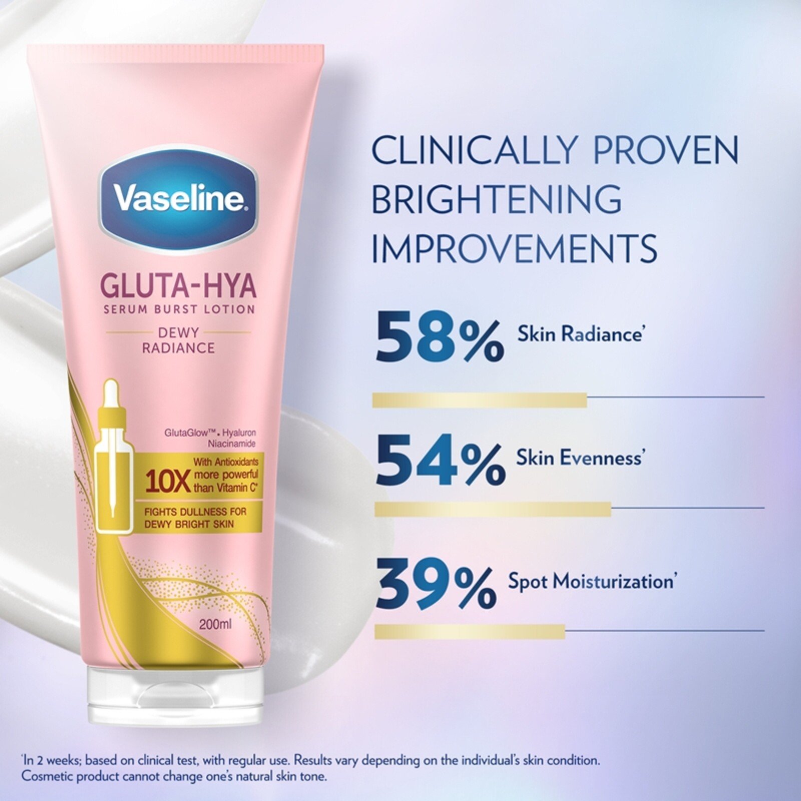glutathion skincare Vaseline Gluta-Hya Dewy Radiance Serum Burst Lotion 200ml (6.76floz) Gut Feeling Support™ (60 Magento_Import2 Maat:10 gram (0,4 oz)