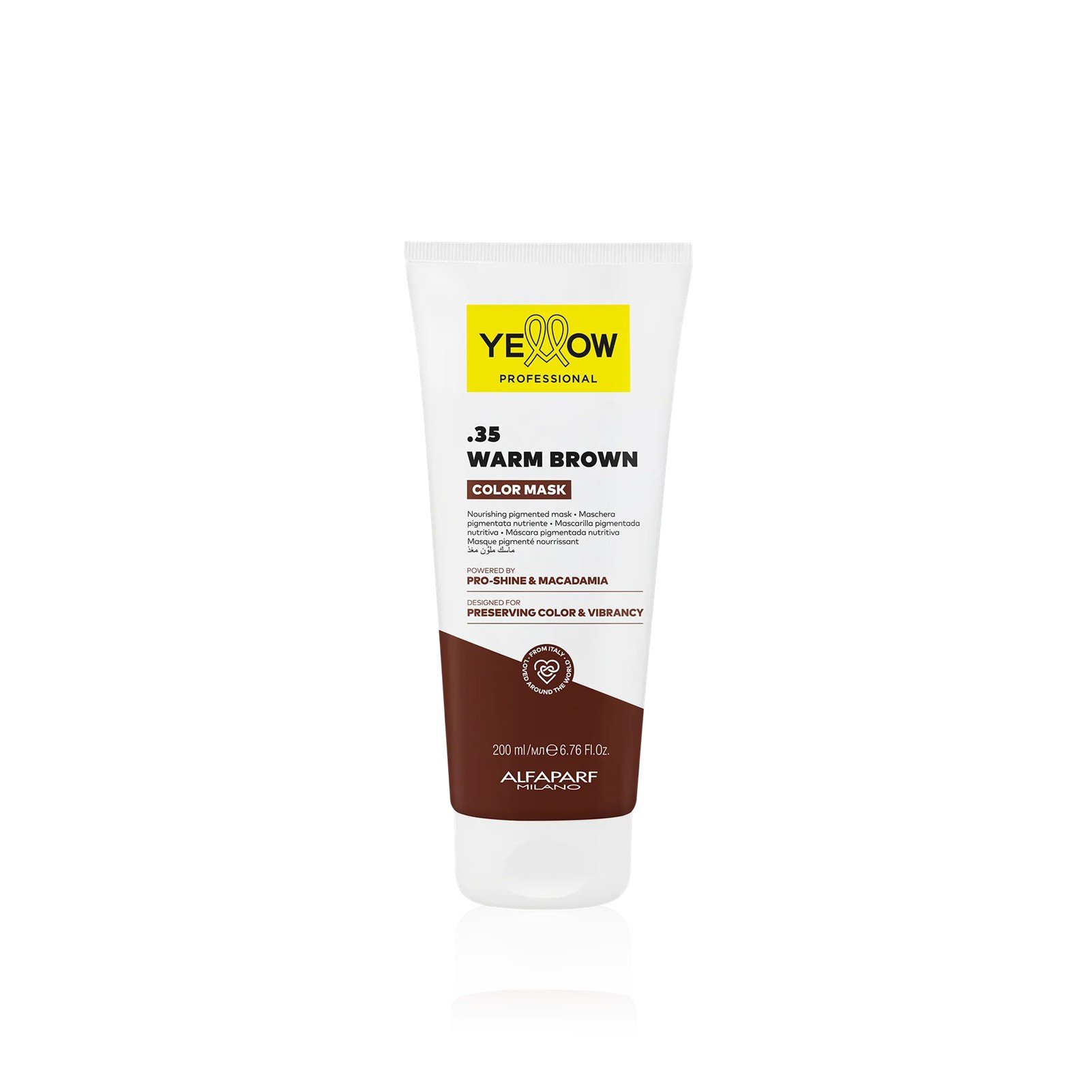 Yellow Professional Color Mask .35 Warm Brown 200ml: product photo