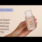 Babé Super Fluid Color Mattifying Sunscreen SPF50 |  Textuur