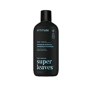 ATTITUDE Super Leaves Férfiak 2-In-1 Sampon & Hajbalzsam Fejbőr Ápolás Eucalyptus & Sage 415ml