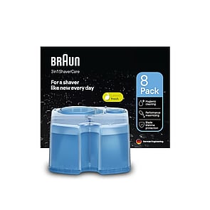 Braun 3-in-1 Shaver Care Clean & Renew Cartridges 170ml x8