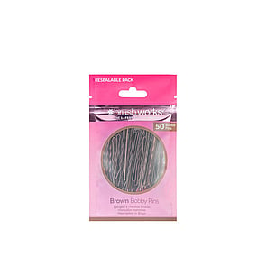 Brushworks Bobby Pins Brown x50