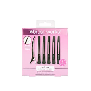 Brushworks No Crease Sectioning Hair Clips x6