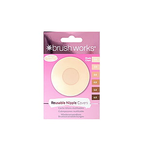 Brushworks Reusable Silicone Nipple Covers 1.0 Vanilla x1 Pair