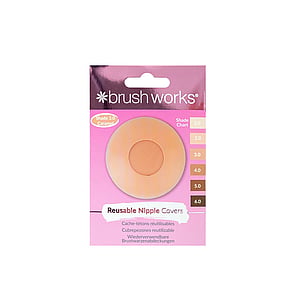 Brushworks Επαναχρησιμοποιήσιμα Καλύμματα Θηλών Σιλικόνης 3.0 Caramel x1 Ζευγάρι
