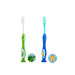 Chicco Milk Teeth Toothbrush 3-6 Years Green/Blue x1