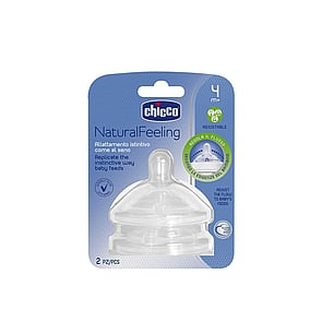 Chicco Natural Feeling Silikonnapp Justerbart Flöde 4m+ x2