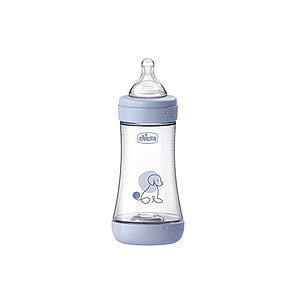 Chicco Perfect 5 Intui-Flow System Sutteflaske I Bpa-Fri Plast Til Baby Medium Flow 2m+ Blue 240ml