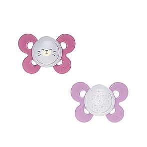Chicco Physio Comfort Glow in the Dark Pacifier 16-36m Pink x2