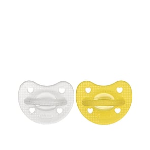 Chicco PhysioForma Luxe Silicone Pacifier 2-6m Transparent/Yellow x2