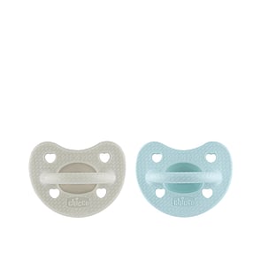 Chicco PhysioForma Luxe Silikonsmokk 6-16m Grå/Grønn x2