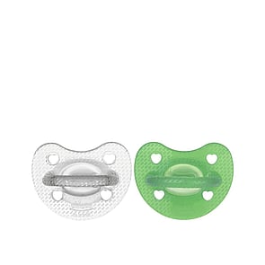 Chicco PhysioForma Luxe Silicone Pacifier 6-16m Transparent/Green x2