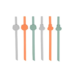 Chicco Take Eat Easy Reusable Silicone Straws 12m+ x6