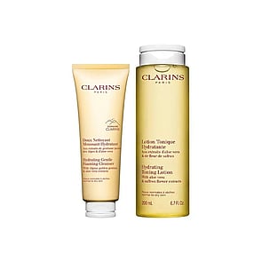 Clarins Hydrating Gentle Foaming Cleanser 125ml + Hydrating Toning Lotion 200ml