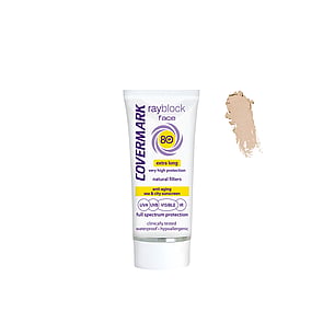 Covermark Rayblock Face Tinted Cream Anti-Aging Sunscreen SPF80 Soft Brown 50ml
