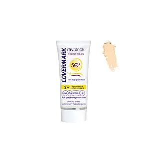 Covermark Rayblock Face Plus Krem me Ngjyrë për Lëkurë të Thatë/Sensitive Krem Diellor 2-në-1 SPF50+ Light Beige 50ml