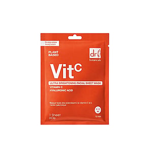 Dr. Botanicals VitC Ultra Brightening Facial Sheet Mask with Vitamin C and Hyaluronic Acid x1